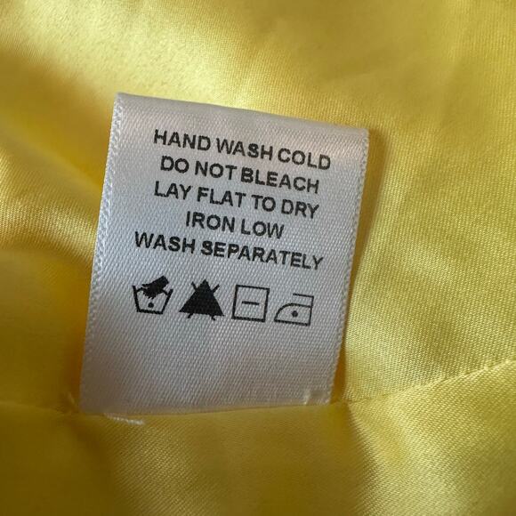 Revolve Women's Tularosa Robin Wrap Dress Bell Sleeves in Lemon Drop sz M NWOT - Picture 8 of 9